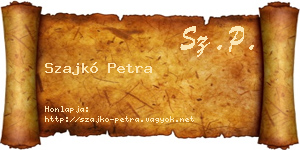 Szajkó Petra névjegykártya